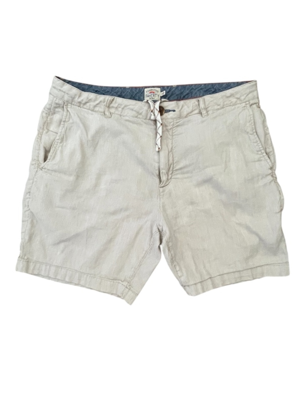 Faherty Linen Blend Drawstring Shorts - Picture 3 of 12